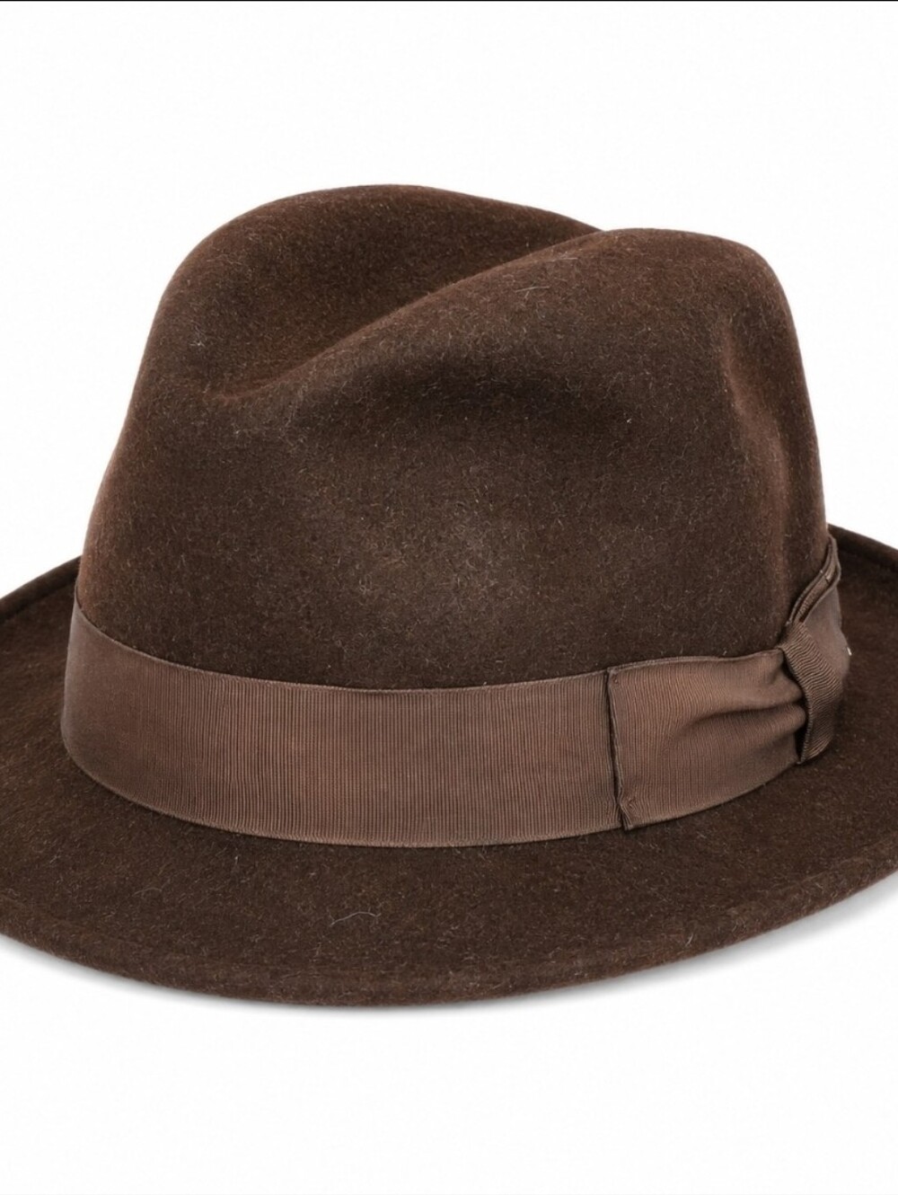 Bailey of Hollywood Brown 100% Wool Fedora Hat Medium Made in USA Vintage